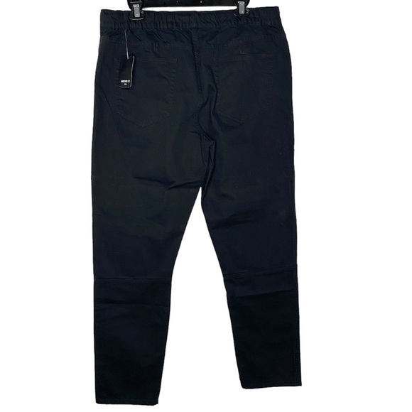 Forever 21 Distressed Knee Woven Pants (Size:XL, Color:Black) - Picture 2 of 3